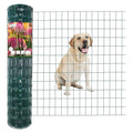 Green PVC Coated Welded Wire Fence 36 Inch x 50 Foot, 2 Inch x 3 Inch 16GA, Garden Border Fencing Roll Vinyl Coating Metal Wire Mesh for Yard Vegetable Plant Protection Poultry Netting