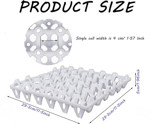 10Pcs Plastic Egg Tray 30-Cell Egg Flats Egg Crates, Stackable Egg Cartons Flats for Egg Packing, Storage, Shipping Fresh Eggs