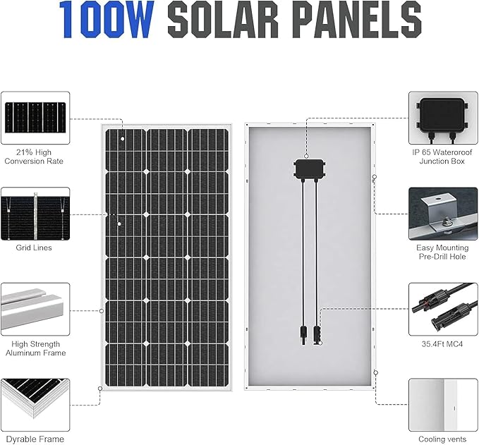 ECO-WORTHY 400W Solar Deep Well Pump Kit, 140W Submersible Well Pump with MPPT Controller, Powered by 4ps100W Solar Panels for Off-Grid Home Use, Farm and Ranch Deep Well Water Supply