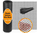 Upgraded Plastic Chicken Wire Fence Mesh(16INx20FT) - Black/Green/White Colors 0.3" Openings,for Garden Net, Poultry Fencing, Chicken Wire Frame,Animal Cage Fence,Floral Netting (Black)
