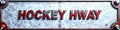 Vintage Tin Hockey Hway Sign Retro Metal Sign Suitable For Home Street Shop Garage Bar Farm Garden - Multi-Purpose For Indoor/Outdoor Use Plaque 4x16 Inch
