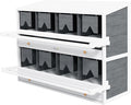 PawHut Chicken Nesting Box, Wooden Roll Out Lay Nesting Boxes for 16-32 Chickens, with 8 Compartments, 2 Egg Collection Trays, 4 Perches, for Chicken Coop, Chicken Run, Gray