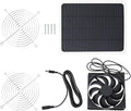 1set Solar Panel Fan for Chicken Coop Cooling Fan for Greenhouse and Rv Strong Design for Outdoor Use