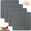 4Pcs Washable Chicken Nesting Box Pads for Laying Eggs, Reusable Bedding Nest Box Liners, Nesting Pads for Chicken Coop, Grey 12''x12''