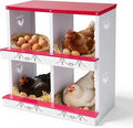 4 Hole Chicken Nesting Box for Laying Hens - Automatic Rollout Egg Collection, Heavy Duty Metal Nesting Boxes with Swing Perch for Chicken Coops, Secure & Easy Clean Poultry Nest Box