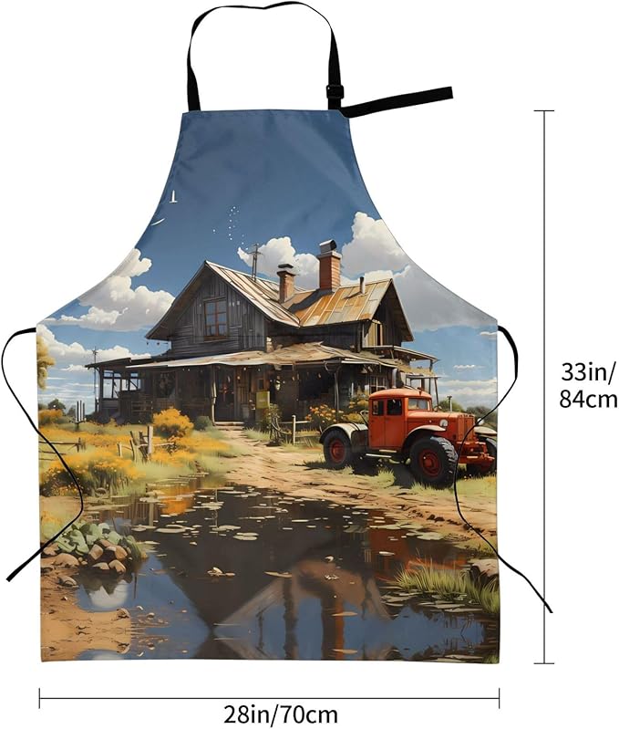 Tyrannosaurus rex Heavy Duty Waterproof Apron with Pockets for AdultsResistant Grilling, Gardening, Painting