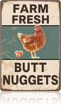 Metal Chicken Coop Sign, Funny Chicken Gifts, Tin Sign for Home Farm Chicken Coop Farmhouse Kitchen Garden Decor 8 X 12 Inch