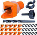 Lil'Clucker Horizontal Chicken Waterer Nipples, Pack of 15 Chicken Nipple Waterer with Drill Bits, Easy Install Automatic Chicken Waterer System, No Leak Chicken Water Feeder, Poultry Waterer - Orange