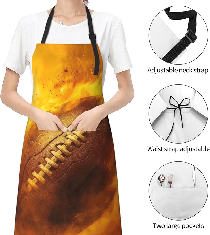 Serene Swan In Stream Adjustable Waterproof Apron Work Cooking Apron With Pockets For Men Women