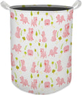 Pink Pig Laundry Basket, Toybox for Girls Room, Pink Laundry Basket Hamper Waterproof Collapsible Clothes Toys Storage Bin Organizer for Bedroom Bathroom Nursery Girls Room Dorm