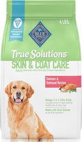 Blue Buffalo True Solutions Skin & Coat Care Natural Dry Dog Food for Adult Dogs, Salmon, 4-lb. Bag