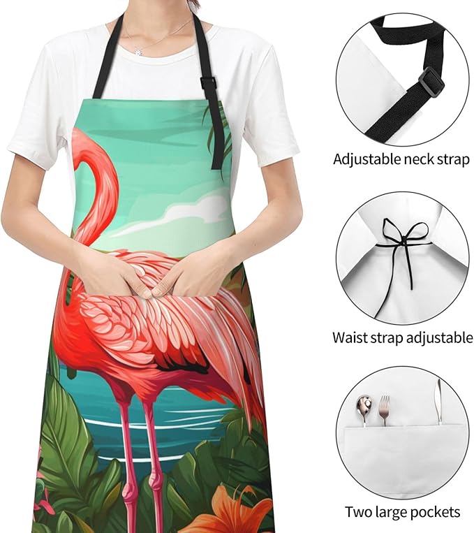 Aprons for Women with Pockets Waterproof Apron Adjustable Bib Turquoise Blue Gold Marble Apron Chef Apron