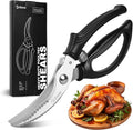 Heavy Duty Poultry Shears Kitchen Shears for Food Kitchen Scissors All Ppurpose Heavy Duty Scissors for Chicken, Meat, Bone, Poultry, Spring Loaded, Dishwasher Safe