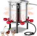 Heated Chicken Waterer 5 Gallon for Winter Automatic Chicken Water Bowl Heater Poultry Duck Drinker Watering System Chicken Coop Accessories