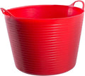 Red Gorilla Large Flexible Plastic Tub, Toy Storage, Laundry, Gardening & More, 38 Liter/10 Gallon, Red
