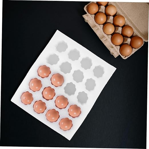 IMIKEYA Shatterproof Egg Carrier Portable Egg Storage for Countertop Refrigerator Foam Tray Soundproofing Reusable Holder for Camping Farm