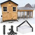 Heavy Duty Chicken Coop Clear Tarp with Grommets 6x11 FT All-Weather Waterproof PVC Vinyl Anti-Tear Cover for Poultry Cage, Patio Covering, Outdoor Farm Shed, Pheasantry Runway, Greenhouse & More