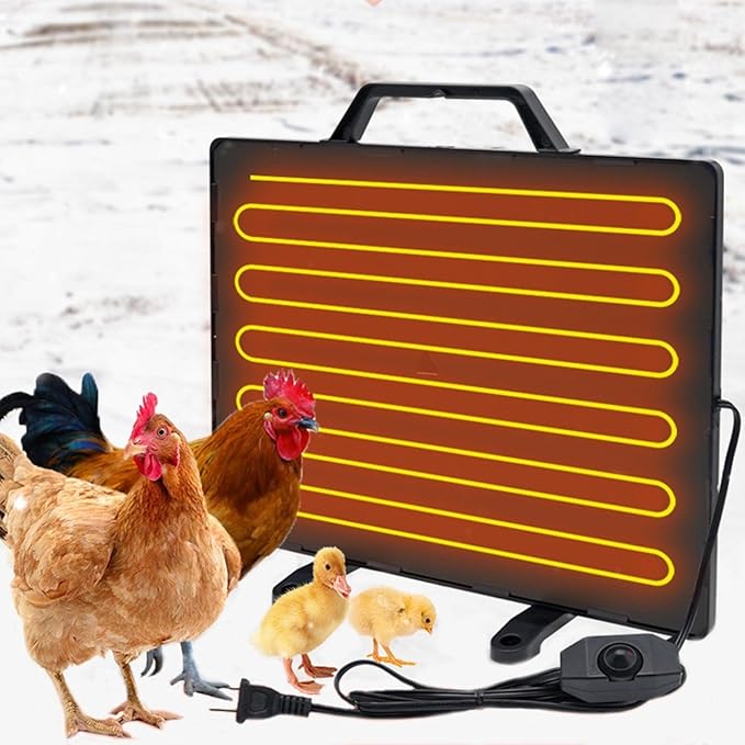 Safe Chicken Heater, Chicken Coop Heater for Winter, Animal Heater, Heat Chicks Coop Heater, Adjustable Temperature, for Inside and Outdoor Pet 140W