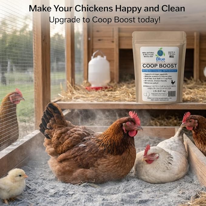 Coop Boost Ultra-Soft Wood Ash for Chickens | Natural Chicken Dust Bath & Coop Additive | Moisture Absorber, Odor Control, Bedding Booster | Safe DE Alternative | 2 lb Bag
