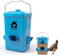 26 Pounds Chicken Feeder, Automatic Chicken Feeder No Waste Waterproof,Hanging Poultry Feeders with 3 Feeders Ports Chicken Coop Accessories for Duck,Turkey