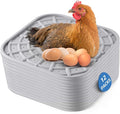 Kalolary 12 PCS Silicone Chicken Nesting Box Pads, 12"x 12" Nesting Pads for Chicken Coop Washable Nesting Box Liners for Chicken Laying Boxes Soft, Easy Clean, Gray