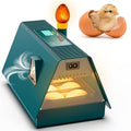 Okkobi M10 Incubator for Hatching Eggs - Ideal for All Ages - Automatic Turner and Humidity Control - Integrated Candler - 10 Eggs - Green & Yellow