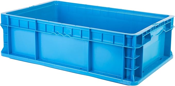 Hudson Exchange 24 x 15 x 7.5" (2 Pack) Straight Wall Handled Storage Container Tote, Blue