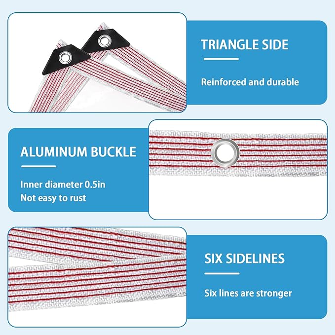 Clear Tarps Heavy Duty Waterproof 6x8FT,Clear Plastic Tarp with Grommets,Transparent PVC Vinyl Tarpaulin for Outdoor,Plant,Garden,Chicken Coop,Patio,Cat Litter