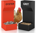 Chicken Oyster Shell Feeder and Grit Feeder,Metal Chicken Feeder,Chicken Coop Accessories,Design for Healthier Hens & Eggs