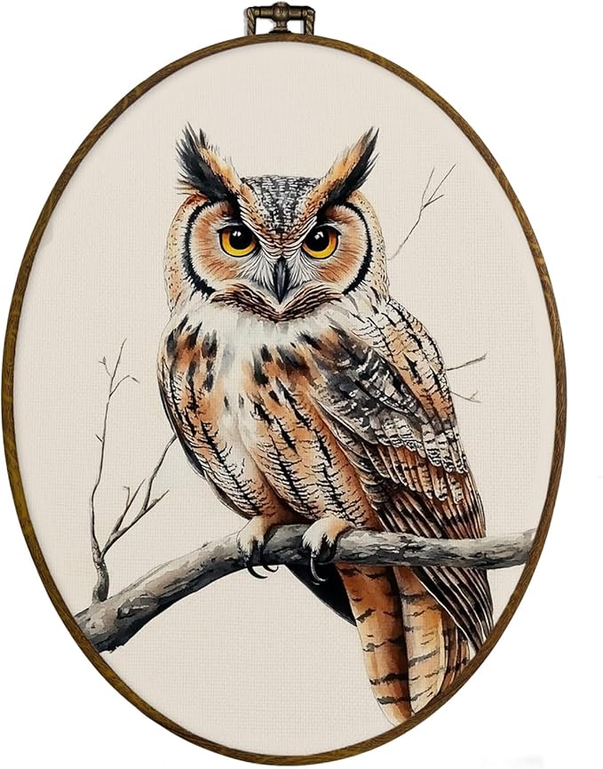 dvhdajed Vintage Owl Gifts Oval Wall Art Decor,Farmhouse Owl Canvas Prints Framed Canvas Art,Gifts for Owls Lovers Women,Retro Rustic Owls Oval Wall Hanging Decor for Bedroom Living Room, 8.7x11.3 In