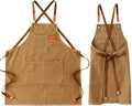 Canvas Heavy Duty Work Tool Apron, Chef Cotton Aprons with Large Pockets…