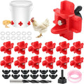 12 Pcs Chicken Water Nipples,Automatic Poultry Nipple Waterer with Drill Bits, Non Leak Waterer Kit for Chicken Coop Outdoor