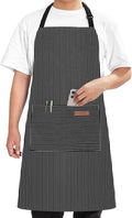 Syntus Adjustable Bib Apron with 2 Pockets Cooking Kitchen Aprons for Women Men Chef