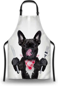 Aprons for Cooking for Men Funny French Bulldog Dog Mans Chef Apron for Kitchen Cooking Restaurant BBQ Painting Crafting Gardening 27” (W) x 31” (H), Waterproof Apron