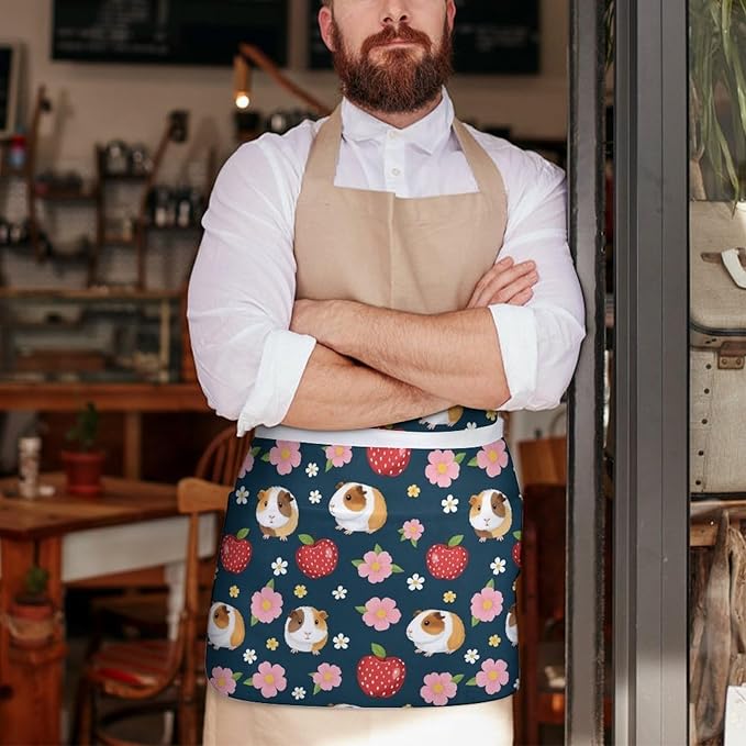 Server Waitress Waist Apron Cooking Kitchen Restaurant Aprons for Women Men