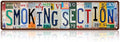 Vintage Smoking Section Wall Decor Street Signs Metal Tin Signs 16 x 4 Inches