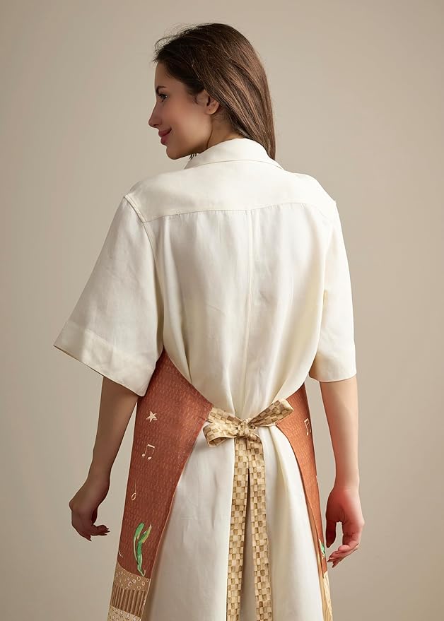 Maison d' Hermine 100% Cotton Apron for women with Pocket Kitchen Chef Apron for Men Cooking Easter Decorations