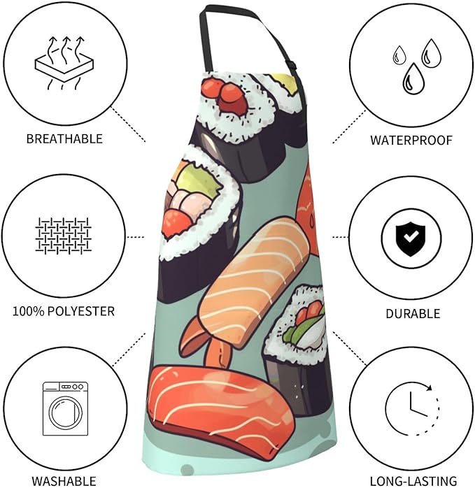 Aprons for Women with Pockets Waterproof Apron Adjustable Bib Turquoise Blue Gold Marble Apron Chef Apron