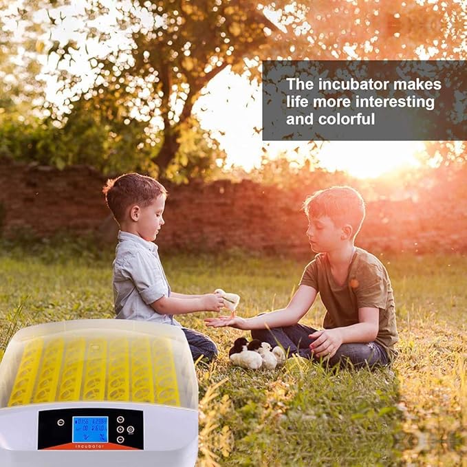 Egg Incubator, 42 Egg Incubators for Hatching Eggs with Automatic Turner Digital Chicken Hatcher Turning Temperature and Humidity Control with Display