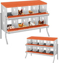Metal Nesting Boxes for Chickens-8 Compartment Chicken Nesting Box for Laying Eggs, Wall Mountable Roll Away Laying Boxes for Hens and Chicken Coop