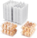 120 Packs Plastic Clear Egg Carton，Egg Cartons 3 * 4Grids，Cear Egg Carton for Perfect for Refrigerator Chicken Farm Markets