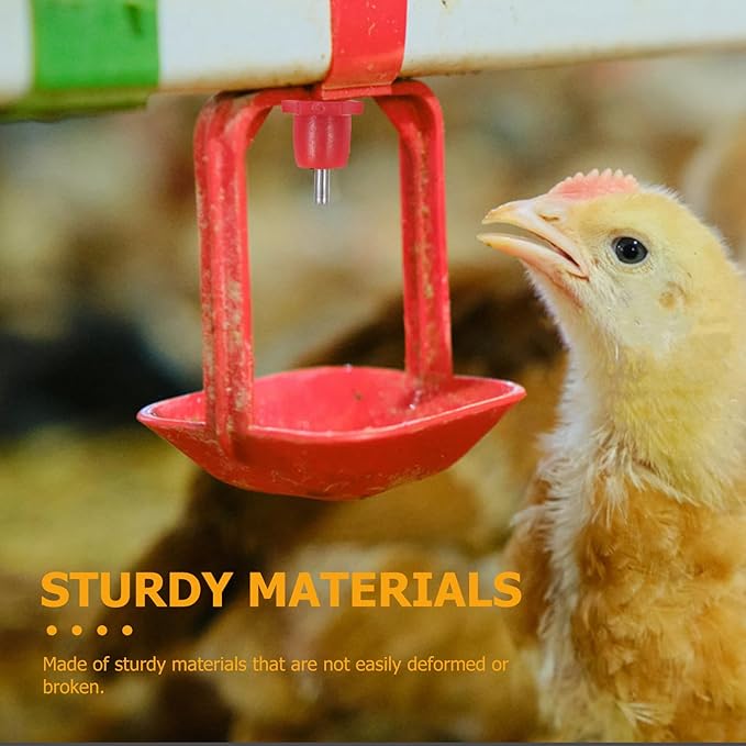 20pcs Poultry Waterer Nipples Automatic Chicken Waterer Replacement for Coop and Quail Drinking System with Spring Large Head Design