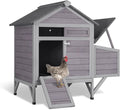 AIVITUVIN Chicken Coop for 2 Chickens Home Ues Outdoor Small Wooden Chicken House with Expandable Run for Poultry Duck Coop Pull Out Tray Quail Cage,Hen Habitat
