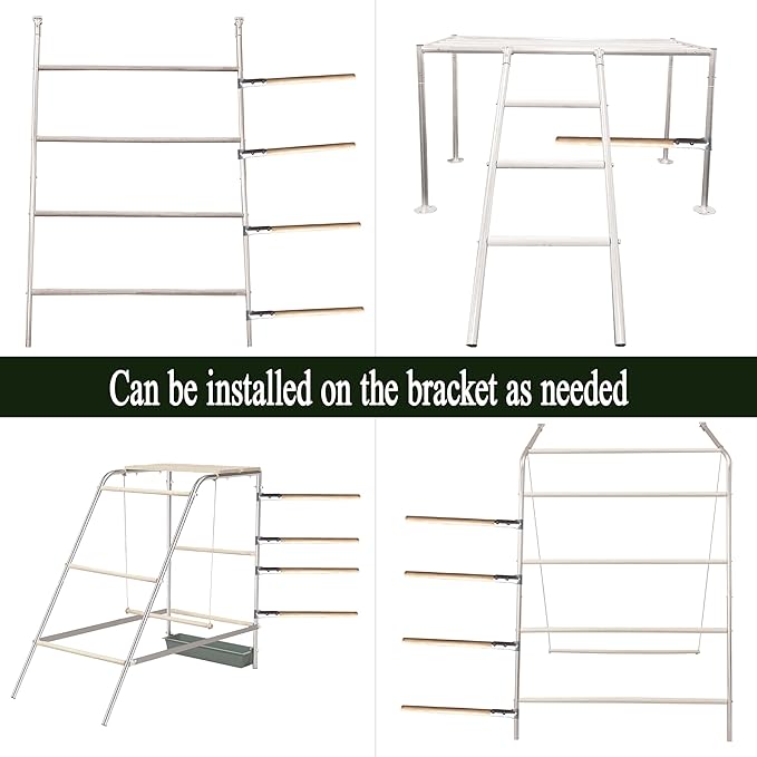 4 pcs Chicken Roosting Bars Single Wooden Pole, Chicken Supplies For Coop,Chicken Coop Simple Accessories,Angle-Adjustable Chicken Coop Toys,Birds Training Platform For Cockatiels Lovebirds And Parrot