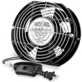 High Speed Axial Muffin Fan 172mm x 150mm x 51mm with Switch 110V 120V for DIY Cooling Ventilation Exhaust Projects for Chicken Coop、Crawl Space、Industrial、Doorway 、Server