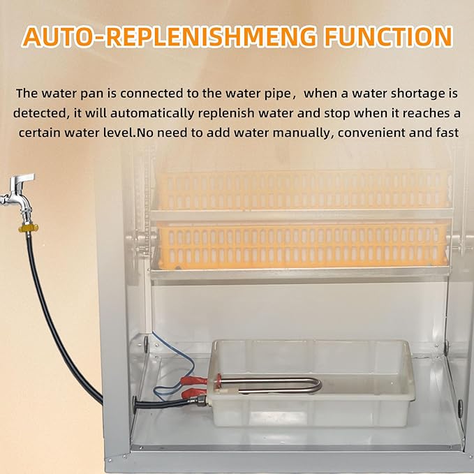 XKV 176 Egg Incubator with Automatic Egg Turning,Temperature Control and Humidity Control,Hatching Eggs,Chicken,Ducks,Poultry,Industrial Brooding Machine Chicken Incubator for Farm,Lab,Home,Indoor