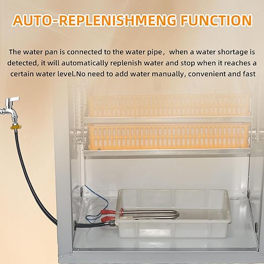 XKV 264 Egg Incubator with Automatic Egg Turning,Temperature Control and Humidity Control,Hatching Eggs,Chicken,Ducks,Poultry,Industrial Brooding Machine Chicken Incubator for Farm,Lab,Home,Indoor
