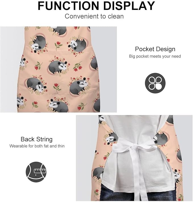 Chef Bib Apron for Restaurant, Anti-Stain with Pocket Adjustable, Cooking Dishwashing Lab Use
