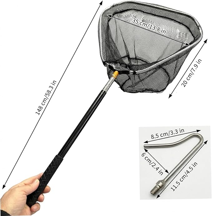 Chicken Net Catcher, Chicken Catching Net, Telescopic Catcher with Stainless Steel Tube Extension, Poultry Hook for Birds, Dogs, and Small Animals