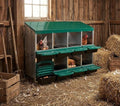 Chicken Nesting Box, 8 Compartments Roll Away Eggs Laying Boxes, Cleanable Pull Out Hen Roosting Boxes, Durable& Easy to Install, Green